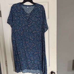 Old Navy Blue Paisley Dress